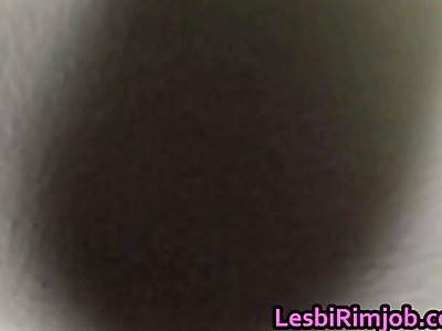 Super hot lesbian whore gets anus rimmed part1